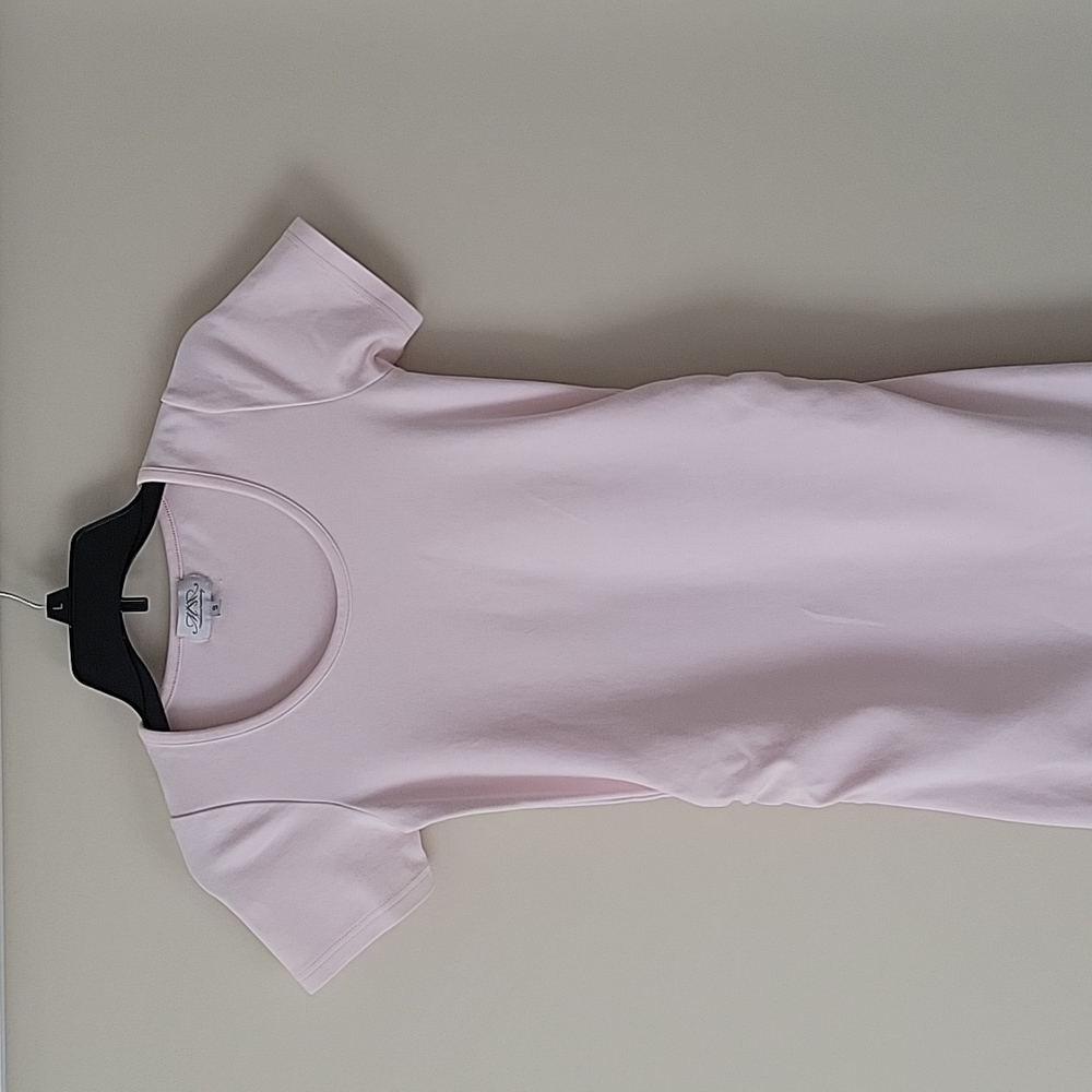 Elegant Pink Midi Maternity Dress